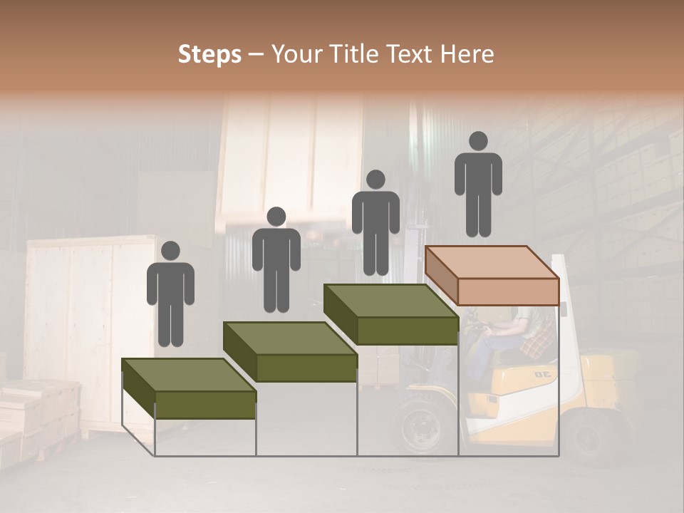 Man Working On The Truck In The Warehouse PowerPoint Template