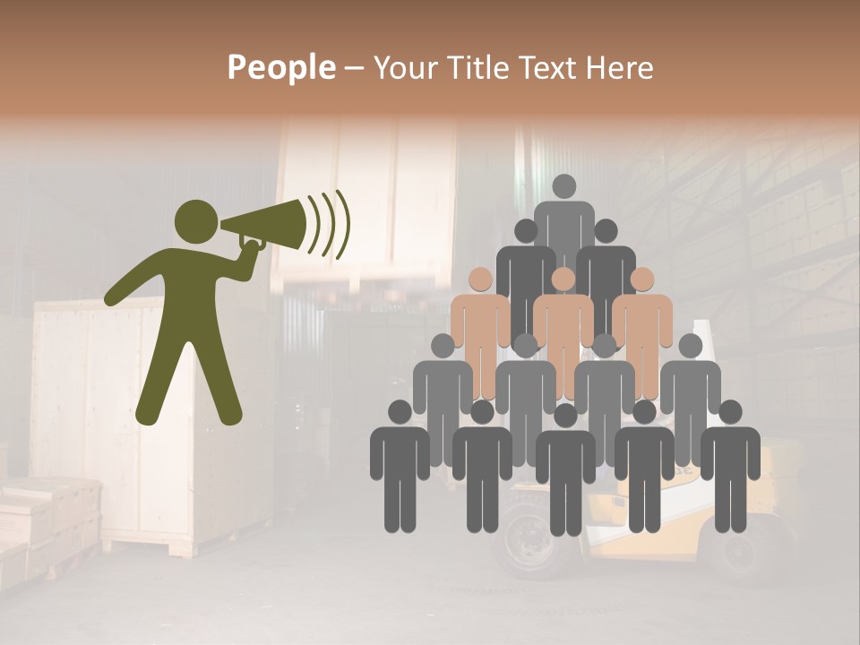 Man Working On The Truck In The Warehouse PowerPoint Template