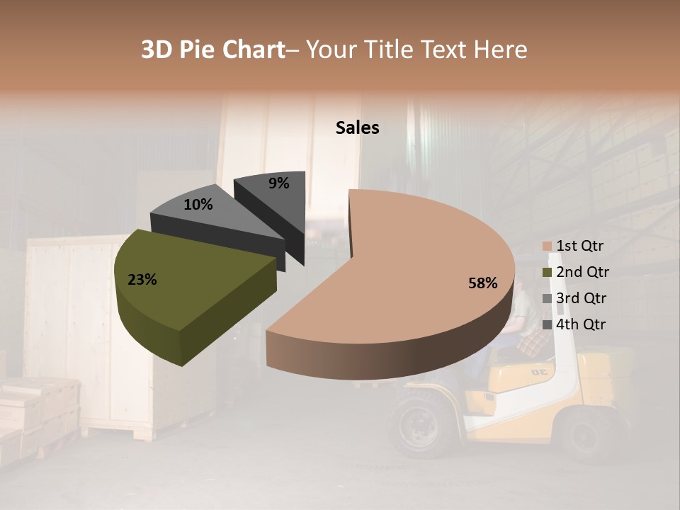Man Working On The Truck In The Warehouse PowerPoint Template