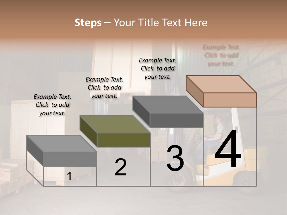 Man Working On The Truck In The Warehouse PowerPoint Template