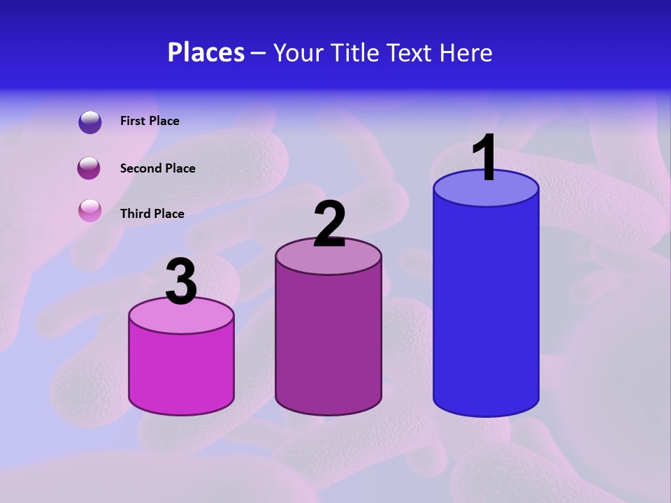 Realistic Rendering Of Bacteria - In Colors PowerPoint Template
