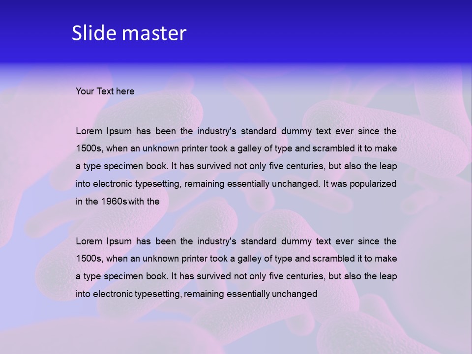 Realistic Rendering Of Bacteria - In Colors PowerPoint Template