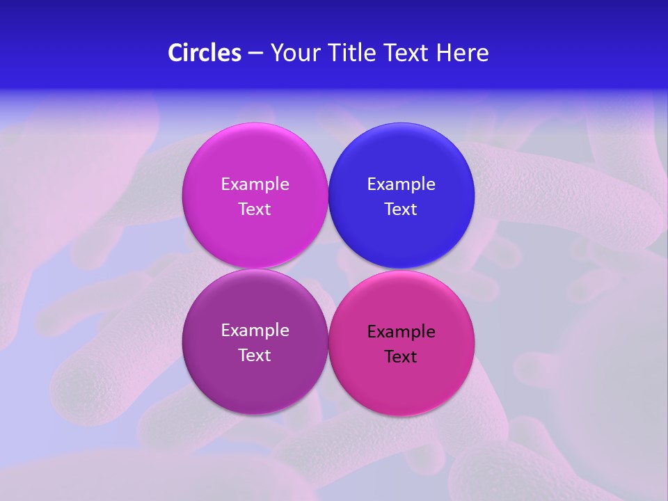 Realistic Rendering Of Bacteria - In Colors PowerPoint Template