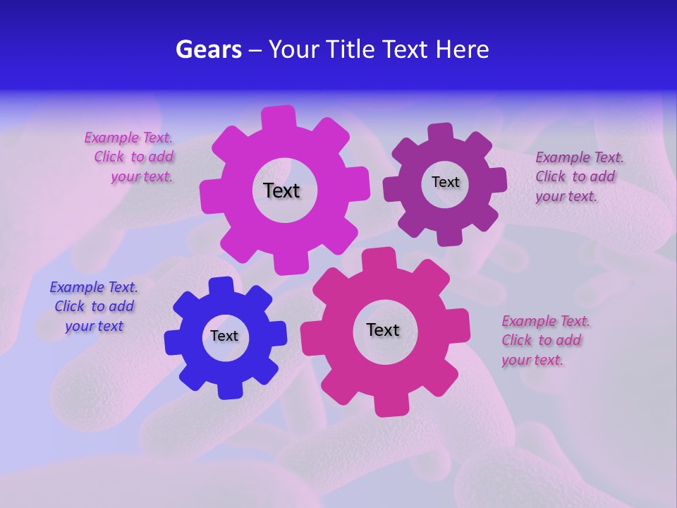 Realistic Rendering Of Bacteria - In Colors PowerPoint Template