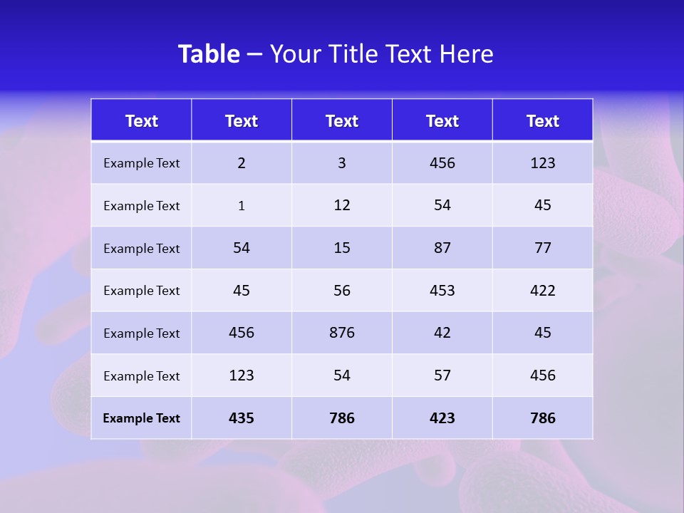 Realistic Rendering Of Bacteria - In Colors PowerPoint Template