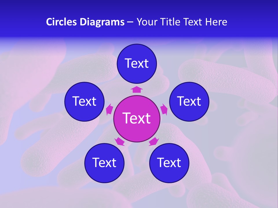 Realistic Rendering Of Bacteria - In Colors PowerPoint Template