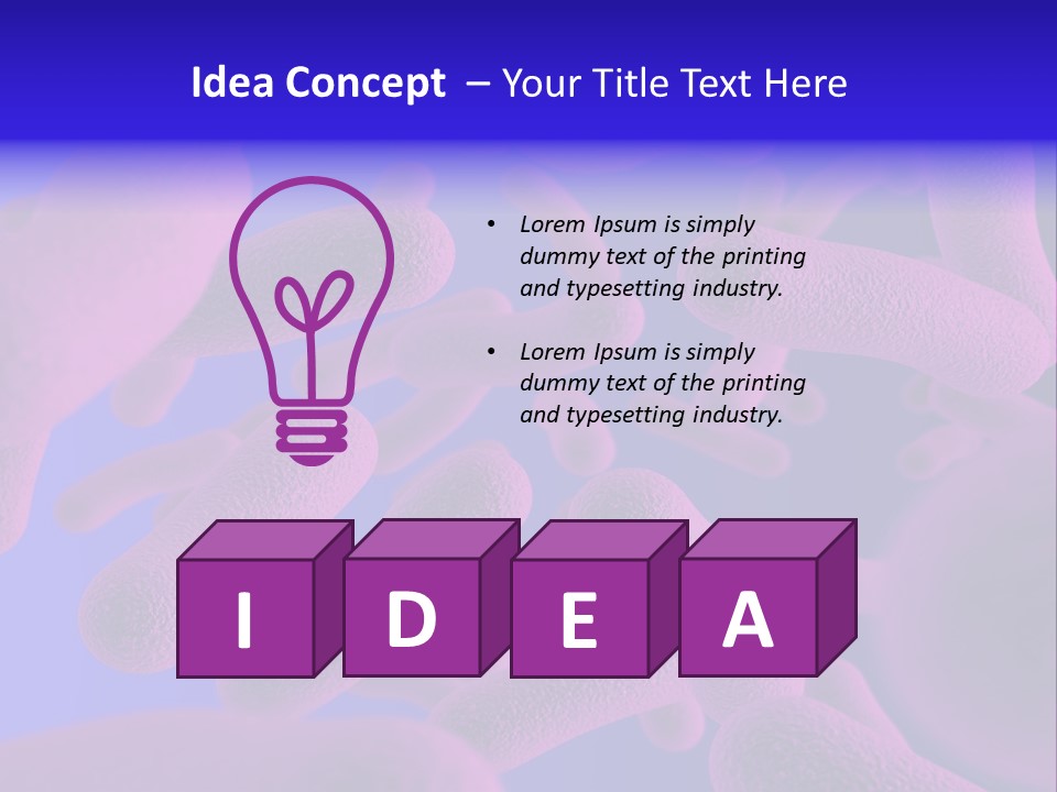 Realistic Rendering Of Bacteria - In Colors PowerPoint Template