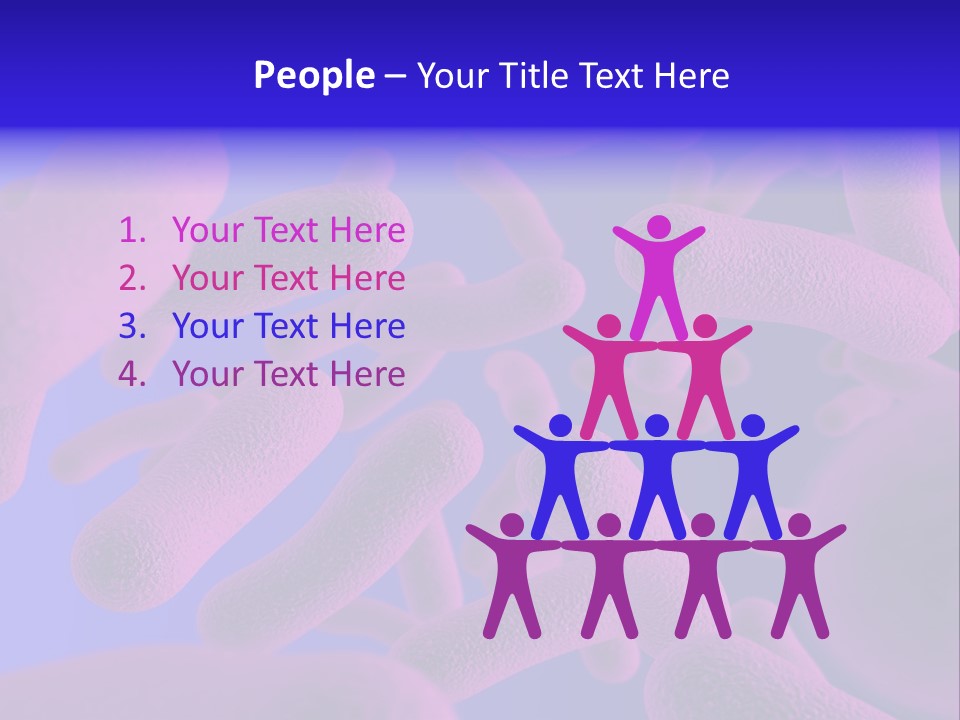 Realistic Rendering Of Bacteria - In Colors PowerPoint Template