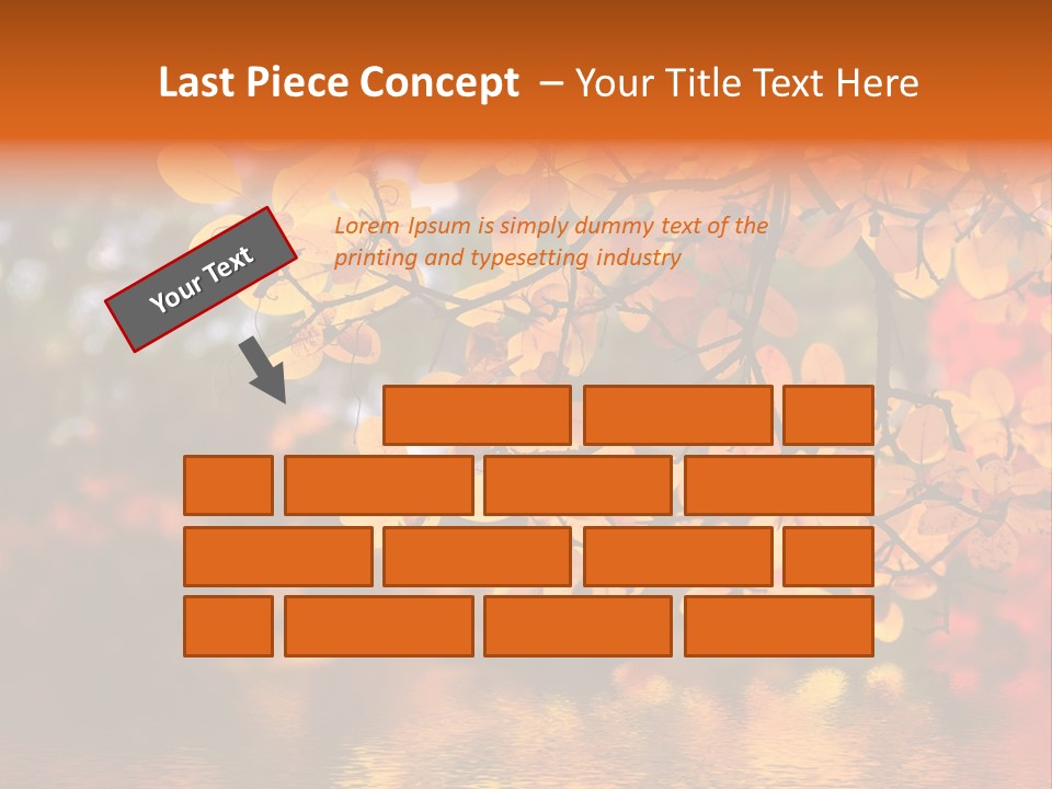 In This Photo The Beautiful Autumn Wood Is Shown PowerPoint Template