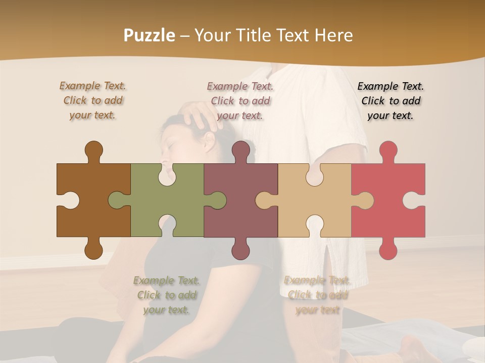 Therapist Stretching Client's Neck In Massage Thai PowerPoint Template