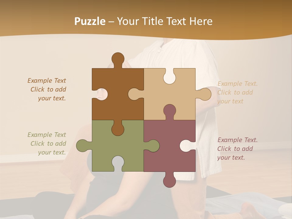 Therapist Stretching Client's Neck In Massage Thai PowerPoint Template