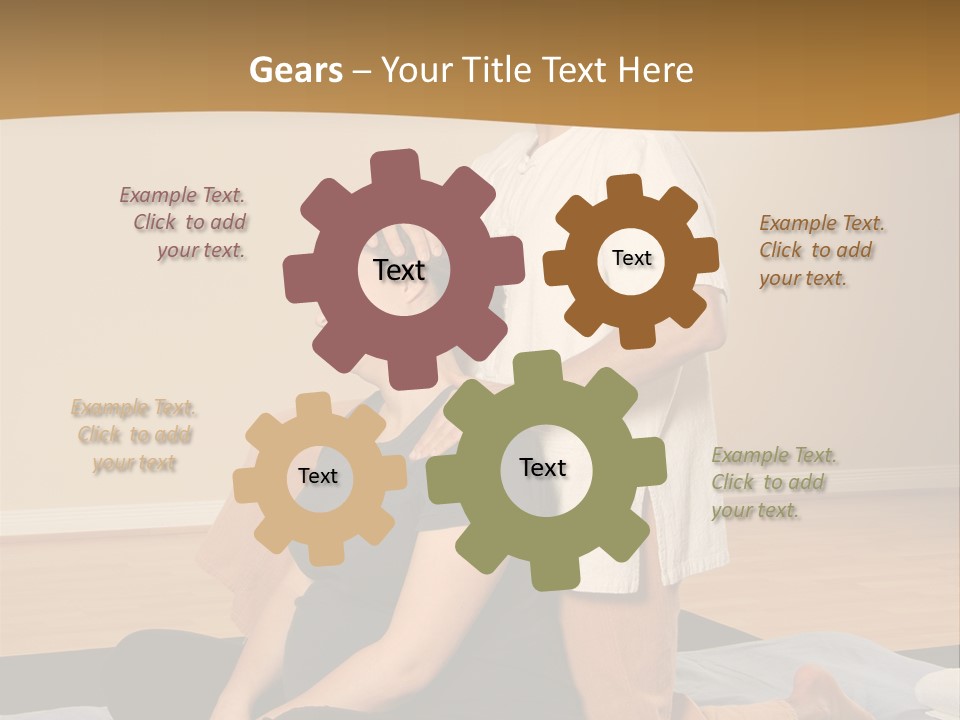 Therapist Stretching Client's Neck In Massage Thai PowerPoint Template