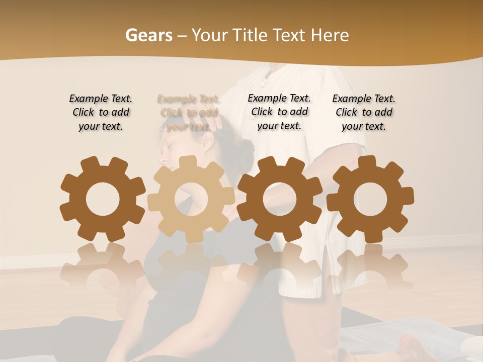 Therapist Stretching Client's Neck In Massage Thai PowerPoint Template