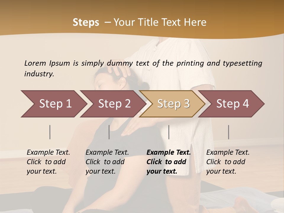 Therapist Stretching Client's Neck In Massage Thai PowerPoint Template