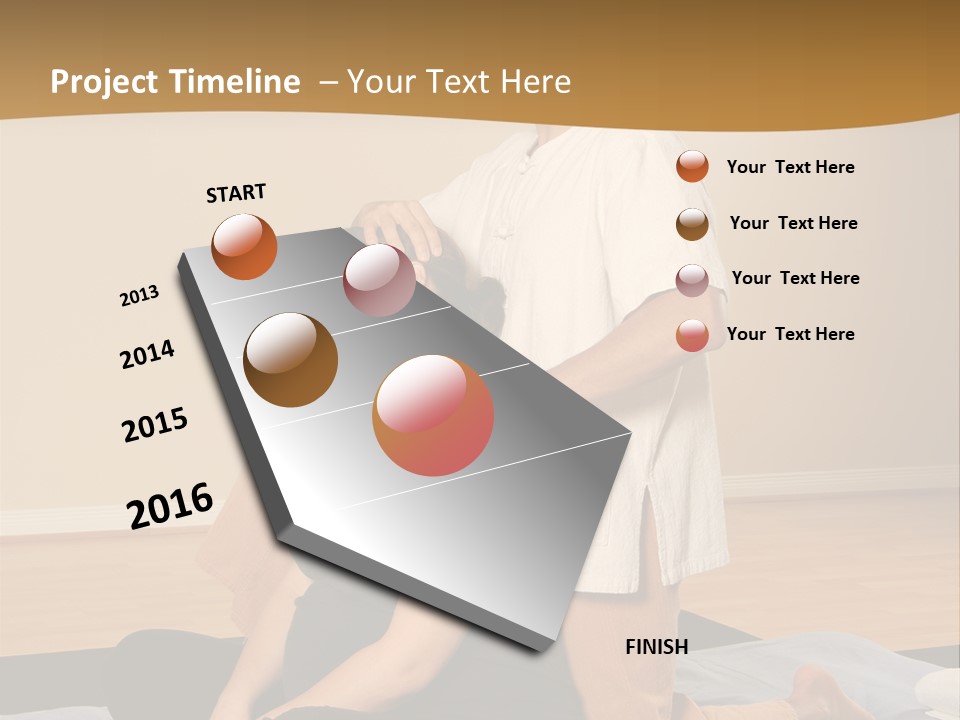 Therapist Stretching Client's Neck In Massage Thai PowerPoint Template