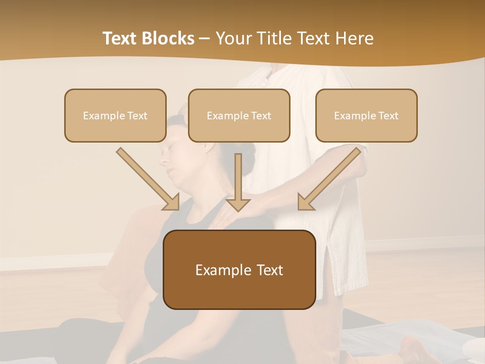 Therapist Stretching Client's Neck In Massage Thai PowerPoint Template