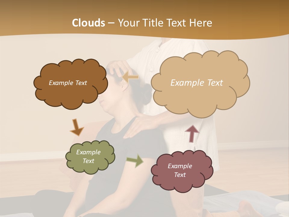 Therapist Stretching Client's Neck In Massage Thai PowerPoint Template