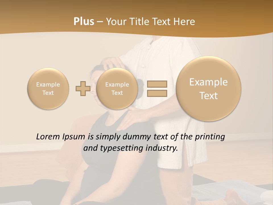 Therapist Stretching Client's Neck In Massage Thai PowerPoint Template