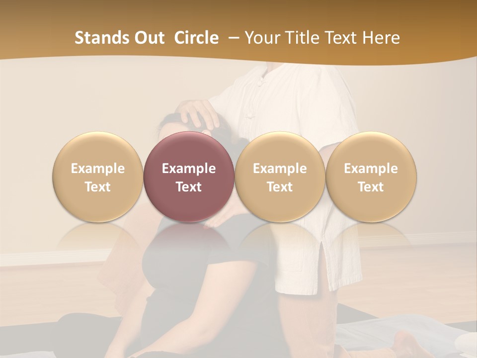 Therapist Stretching Client's Neck In Massage Thai PowerPoint Template