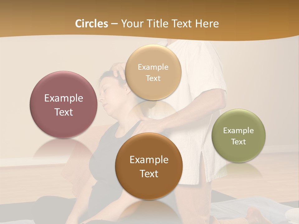 Therapist Stretching Client's Neck In Massage Thai PowerPoint Template
