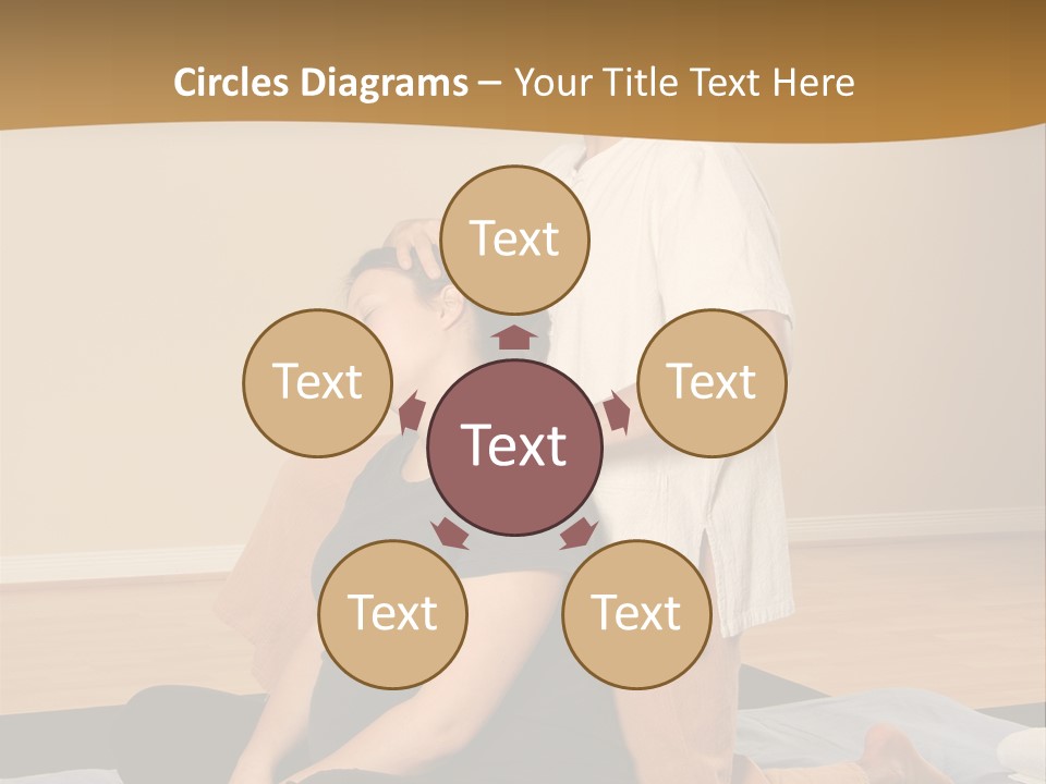 Therapist Stretching Client's Neck In Massage Thai PowerPoint Template