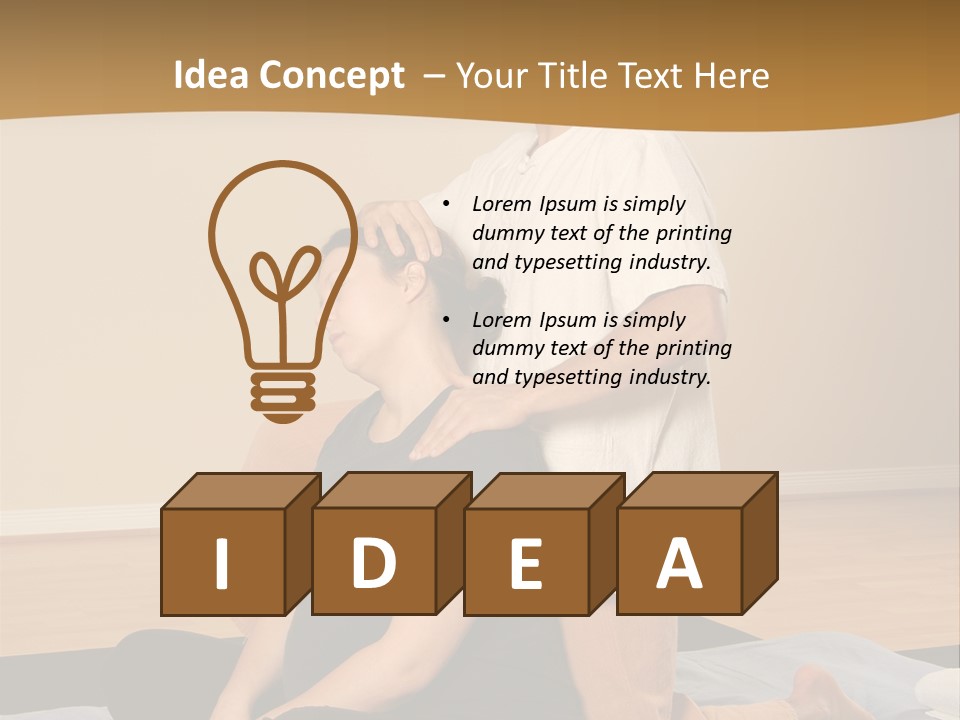 Therapist Stretching Client's Neck In Massage Thai PowerPoint Template