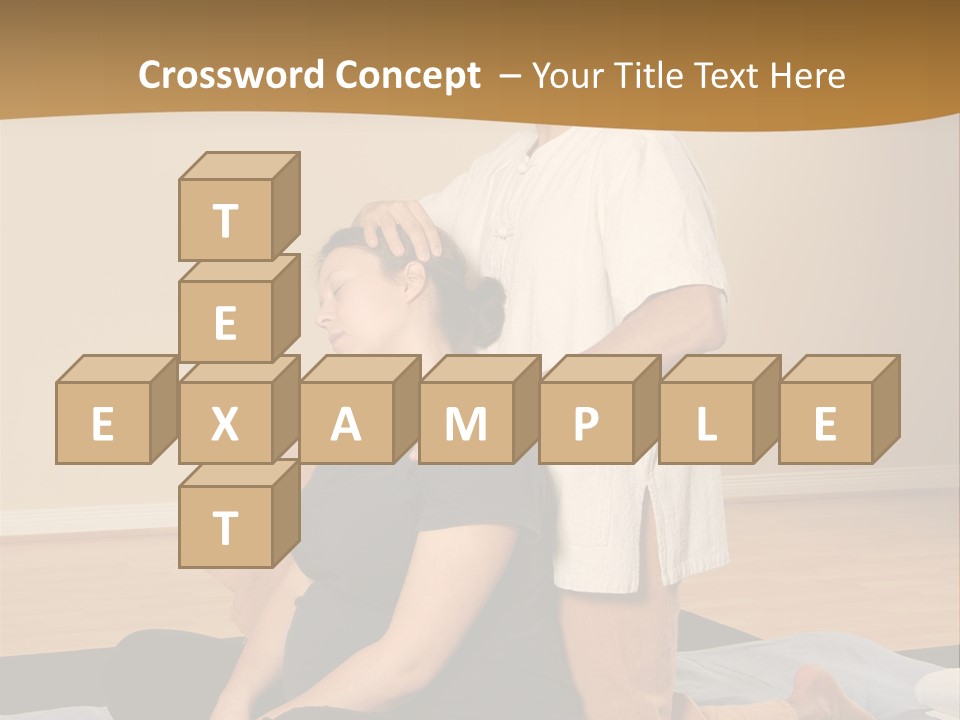 Therapist Stretching Client's Neck In Massage Thai PowerPoint Template