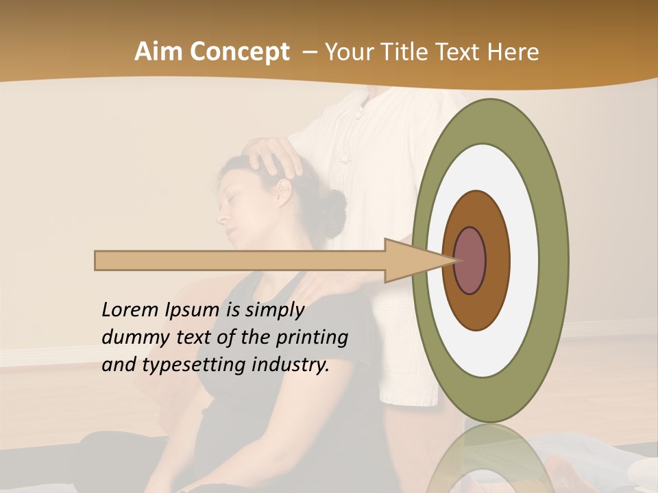 Therapist Stretching Client's Neck In Massage Thai PowerPoint Template