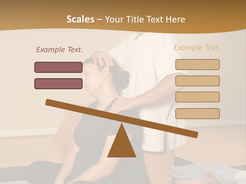 Therapist Stretching Client's Neck In Massage Thai PowerPoint Template