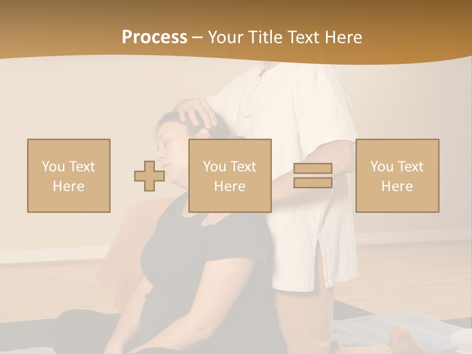 Therapist Stretching Client's Neck In Massage Thai PowerPoint Template