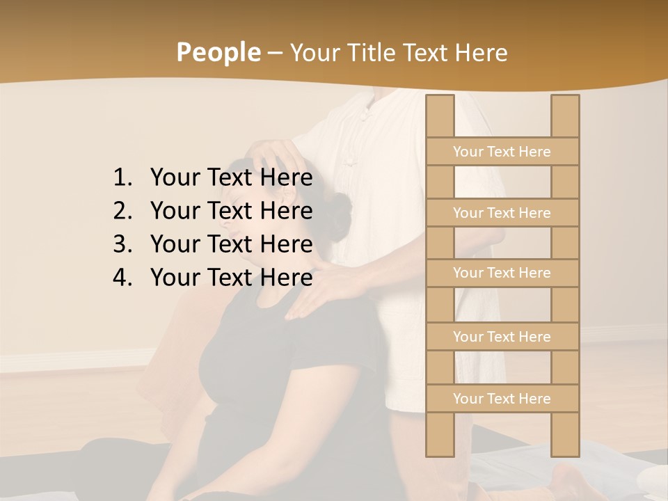 Therapist Stretching Client's Neck In Massage Thai PowerPoint Template