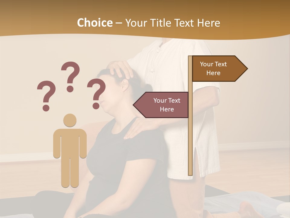 Therapist Stretching Client's Neck In Massage Thai PowerPoint Template