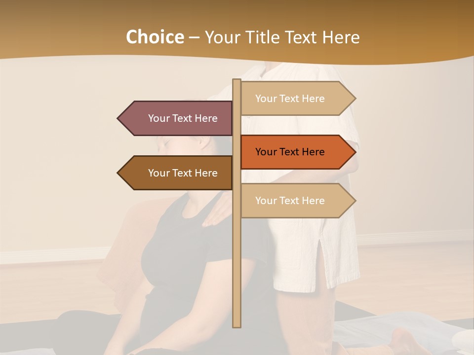 Therapist Stretching Client's Neck In Massage Thai PowerPoint Template