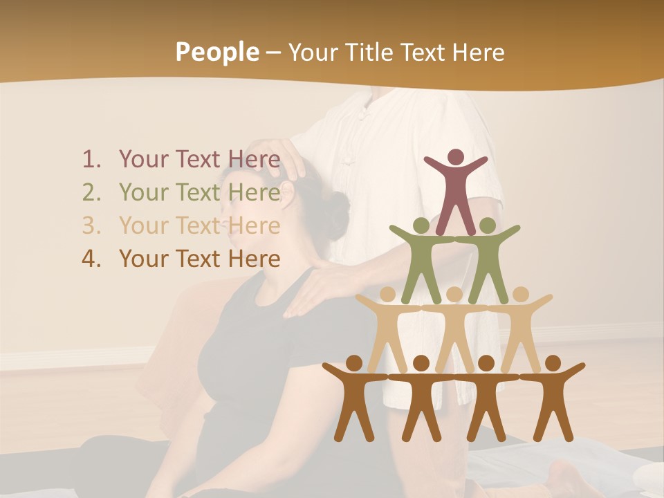 Therapist Stretching Client's Neck In Massage Thai PowerPoint Template