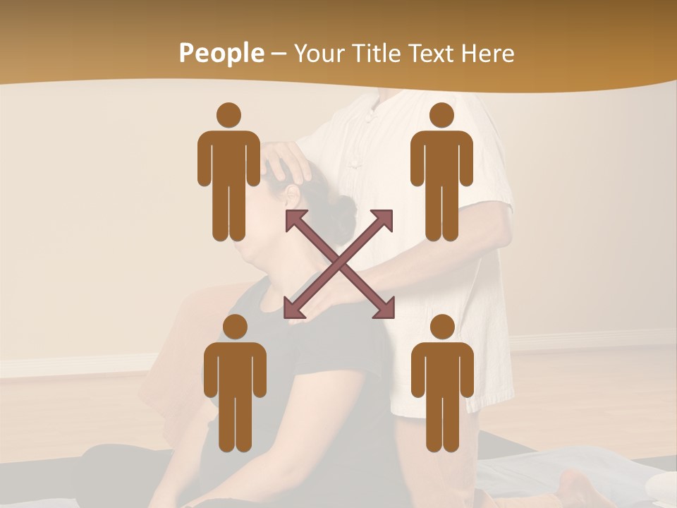 Therapist Stretching Client's Neck In Massage Thai PowerPoint Template