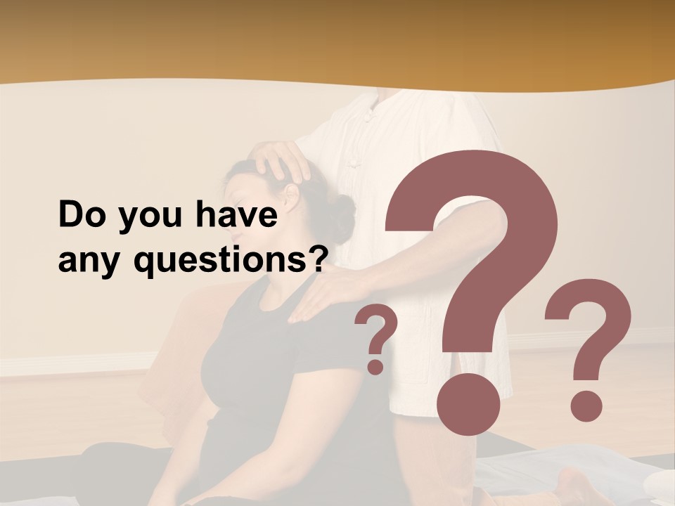 Therapist Stretching Client's Neck In Massage Thai PowerPoint Template