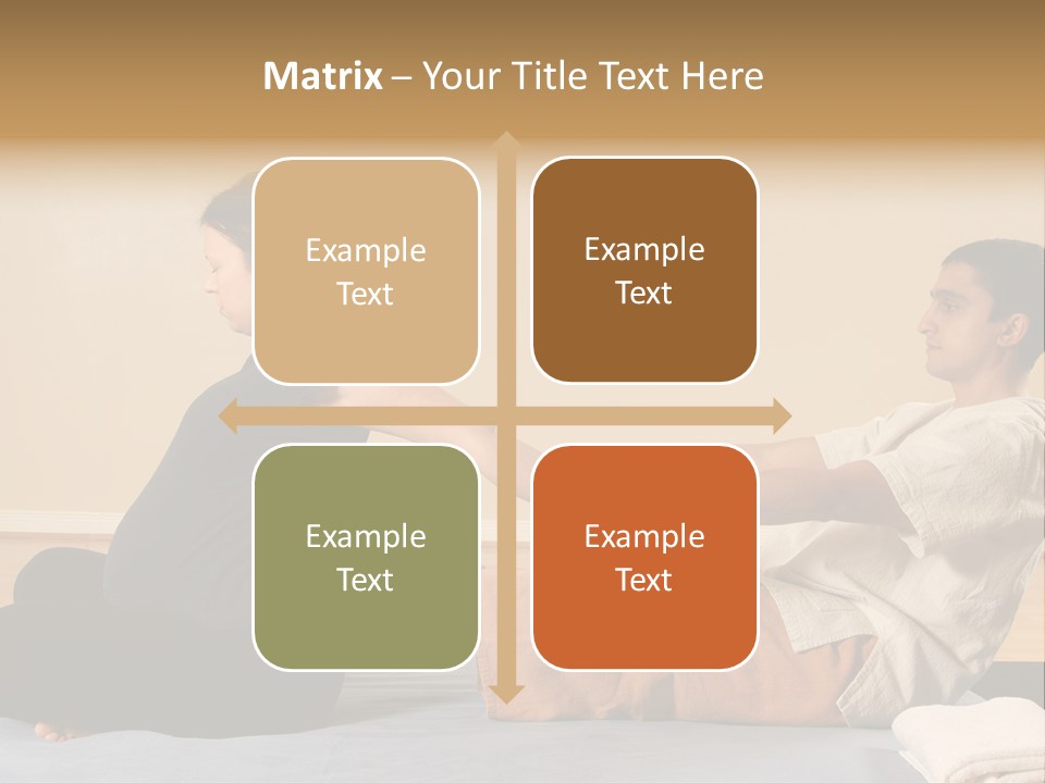 A Man And Woman Sitting On A Bed Holding Hands PowerPoint Template