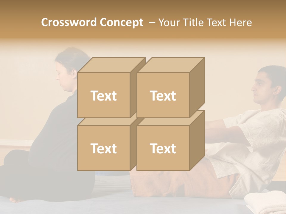 A Man And Woman Sitting On A Bed Holding Hands PowerPoint Template