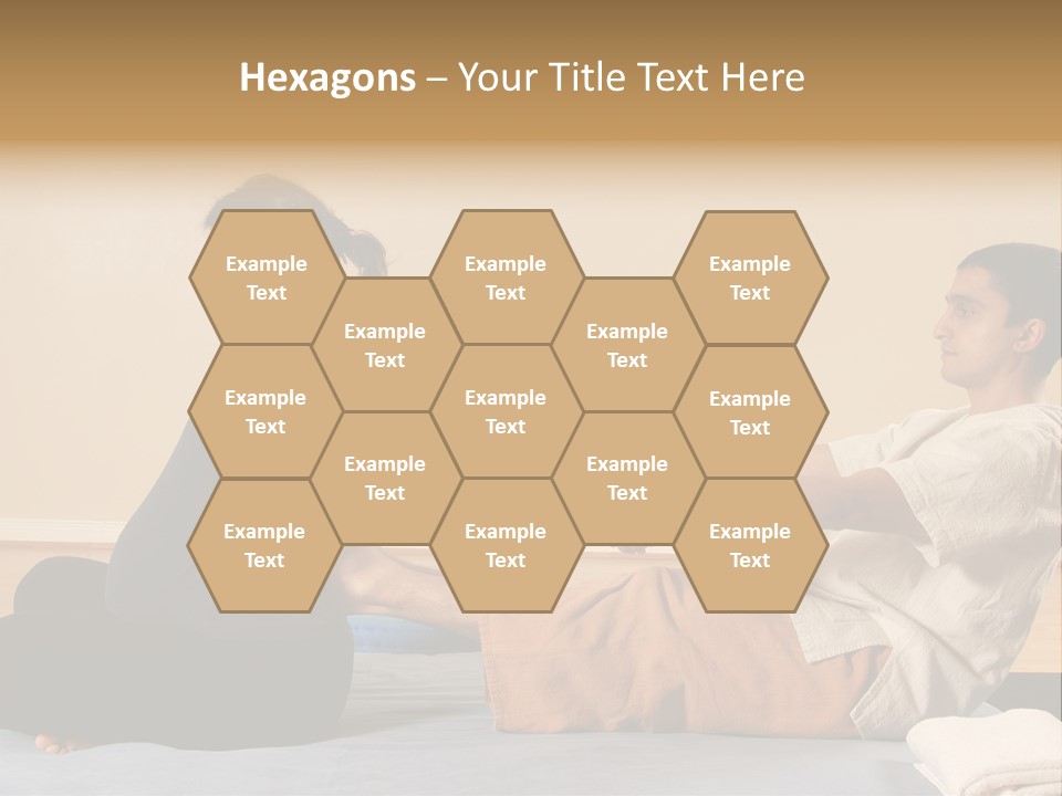 A Man And Woman Sitting On A Bed Holding Hands PowerPoint Template