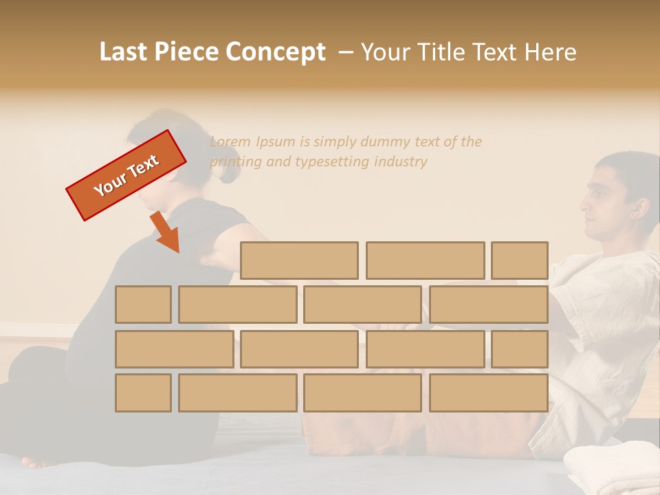 A Man And Woman Sitting On A Bed Holding Hands PowerPoint Template