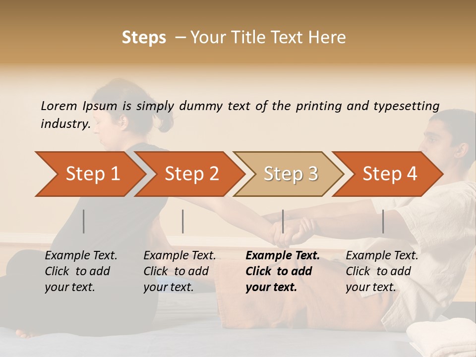 A Man And Woman Sitting On A Bed Holding Hands PowerPoint Template