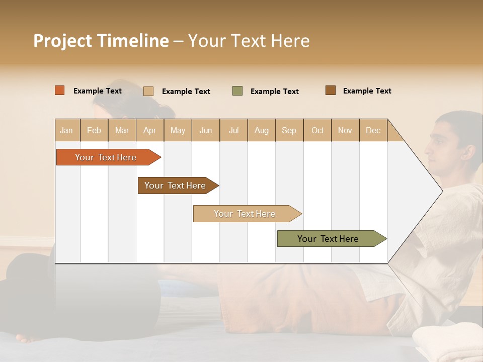 A Man And Woman Sitting On A Bed Holding Hands PowerPoint Template