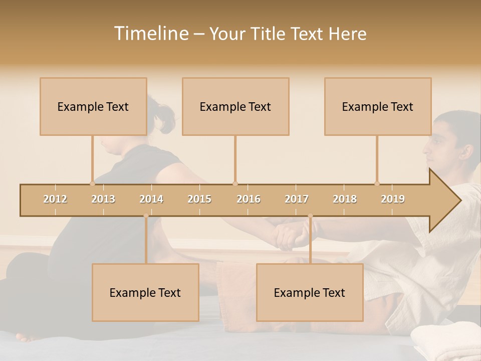 A Man And Woman Sitting On A Bed Holding Hands PowerPoint Template