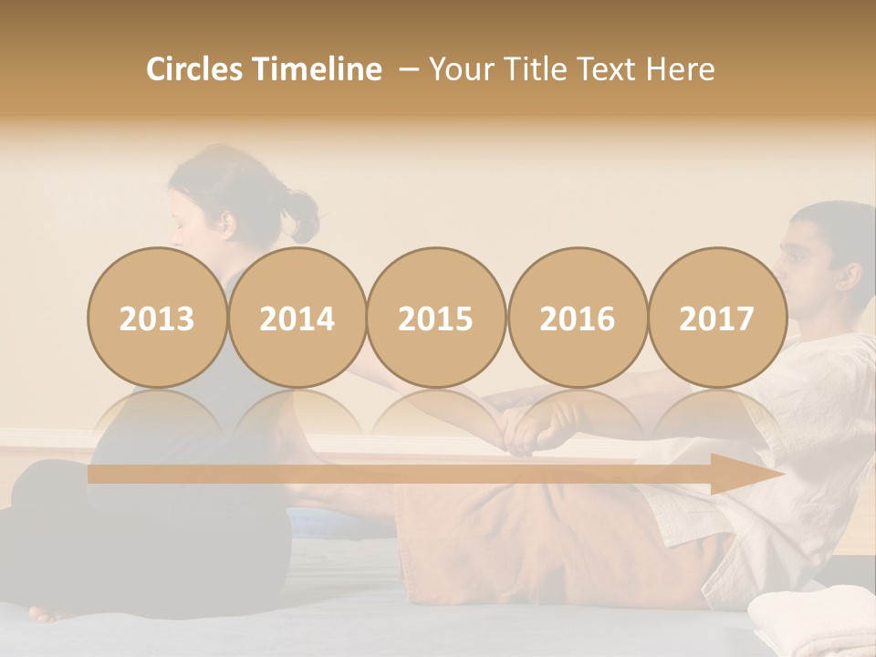 A Man And Woman Sitting On A Bed Holding Hands PowerPoint Template