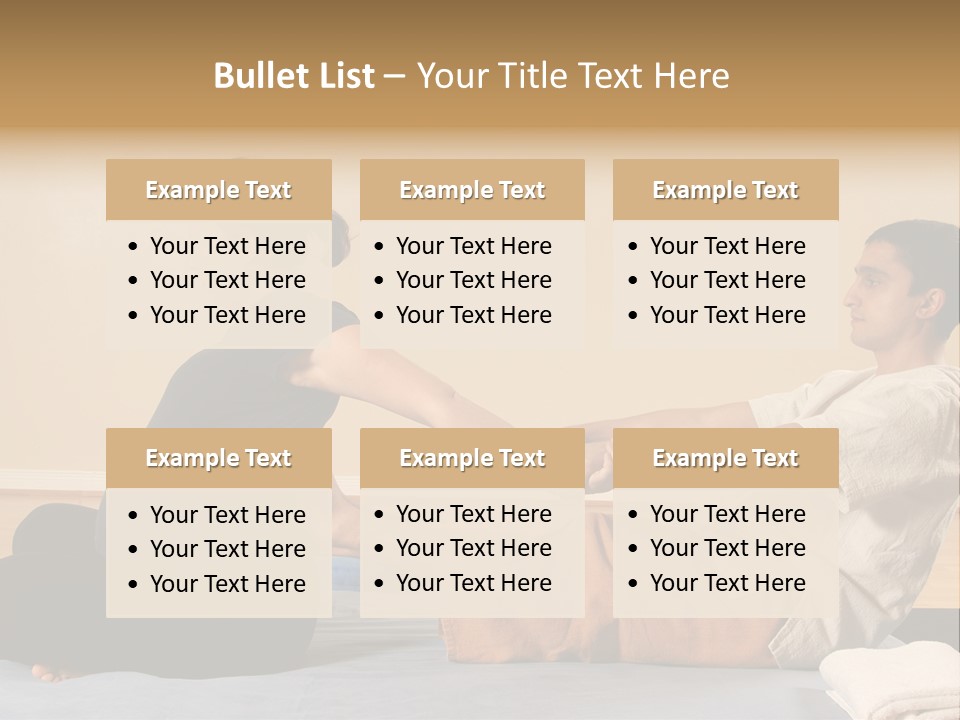 A Man And Woman Sitting On A Bed Holding Hands PowerPoint Template