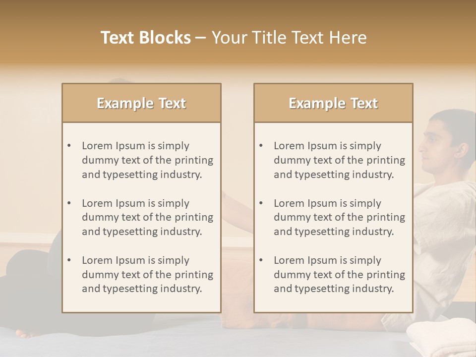 A Man And Woman Sitting On A Bed Holding Hands PowerPoint Template