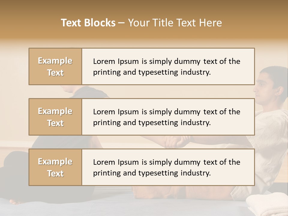 A Man And Woman Sitting On A Bed Holding Hands PowerPoint Template