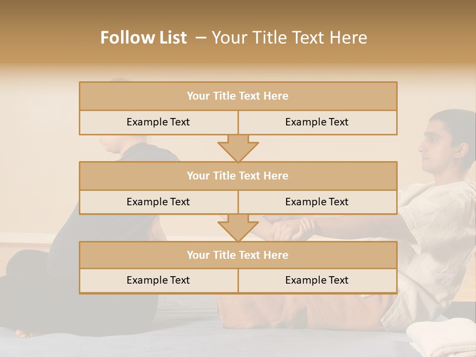 A Man And Woman Sitting On A Bed Holding Hands PowerPoint Template