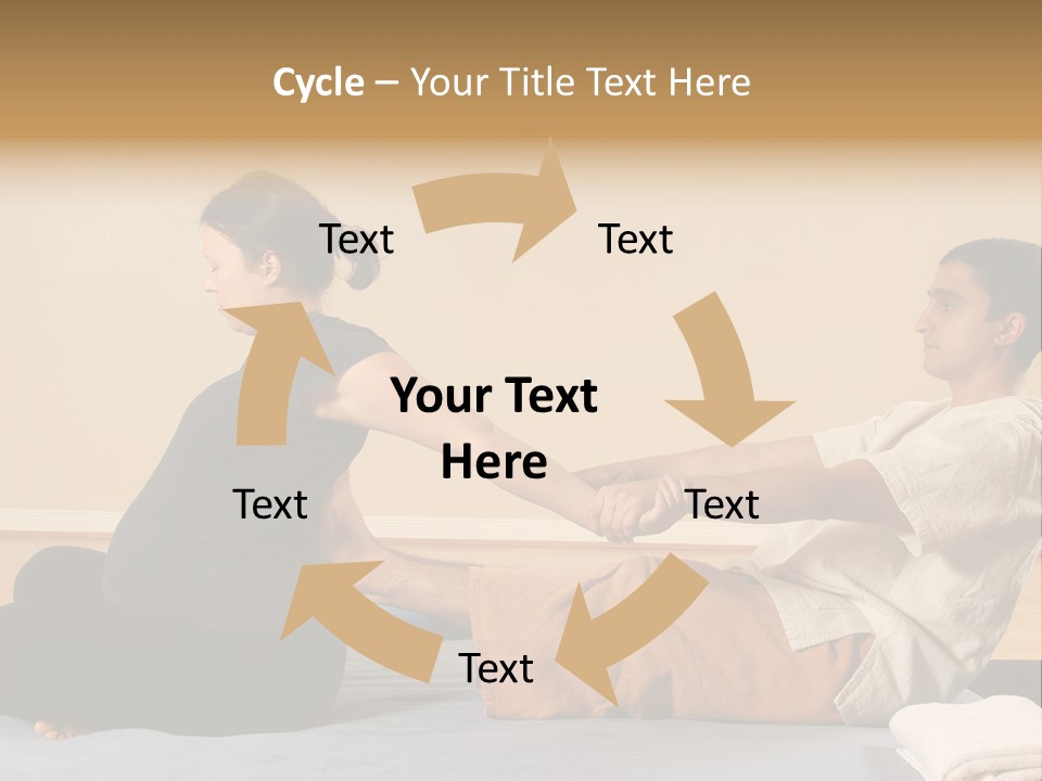 A Man And Woman Sitting On A Bed Holding Hands PowerPoint Template