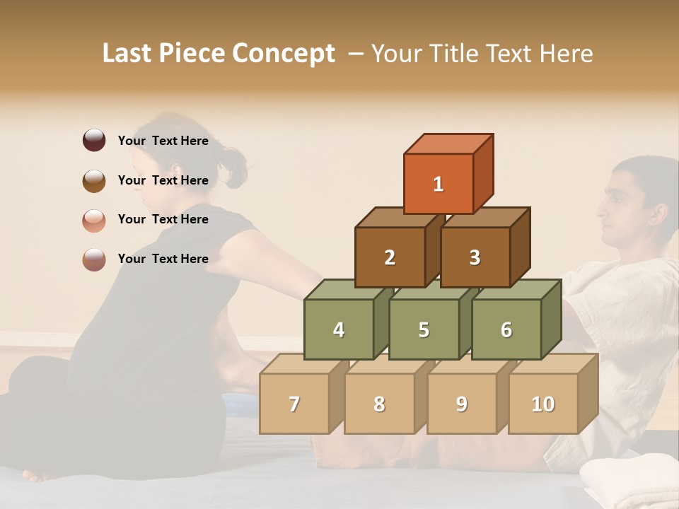 A Man And Woman Sitting On A Bed Holding Hands PowerPoint Template